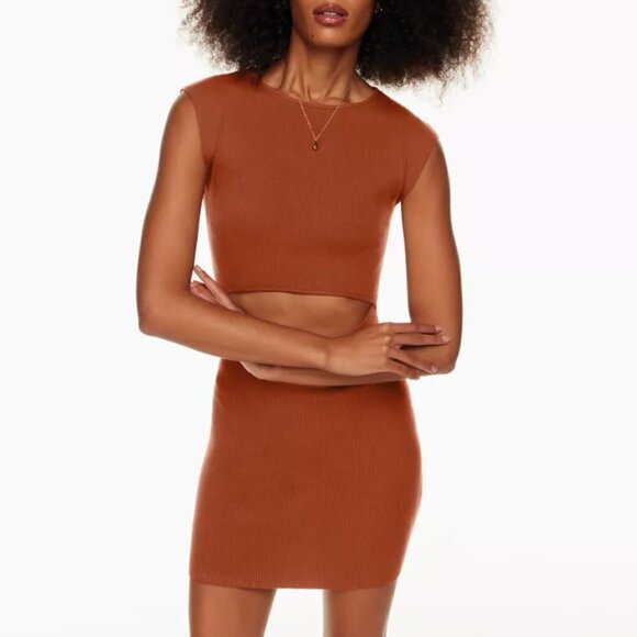 Aritzia Wilfred Free Cut-Out Knit Mini Dress- Knit cut-out mini dress - Picture 11 of 14